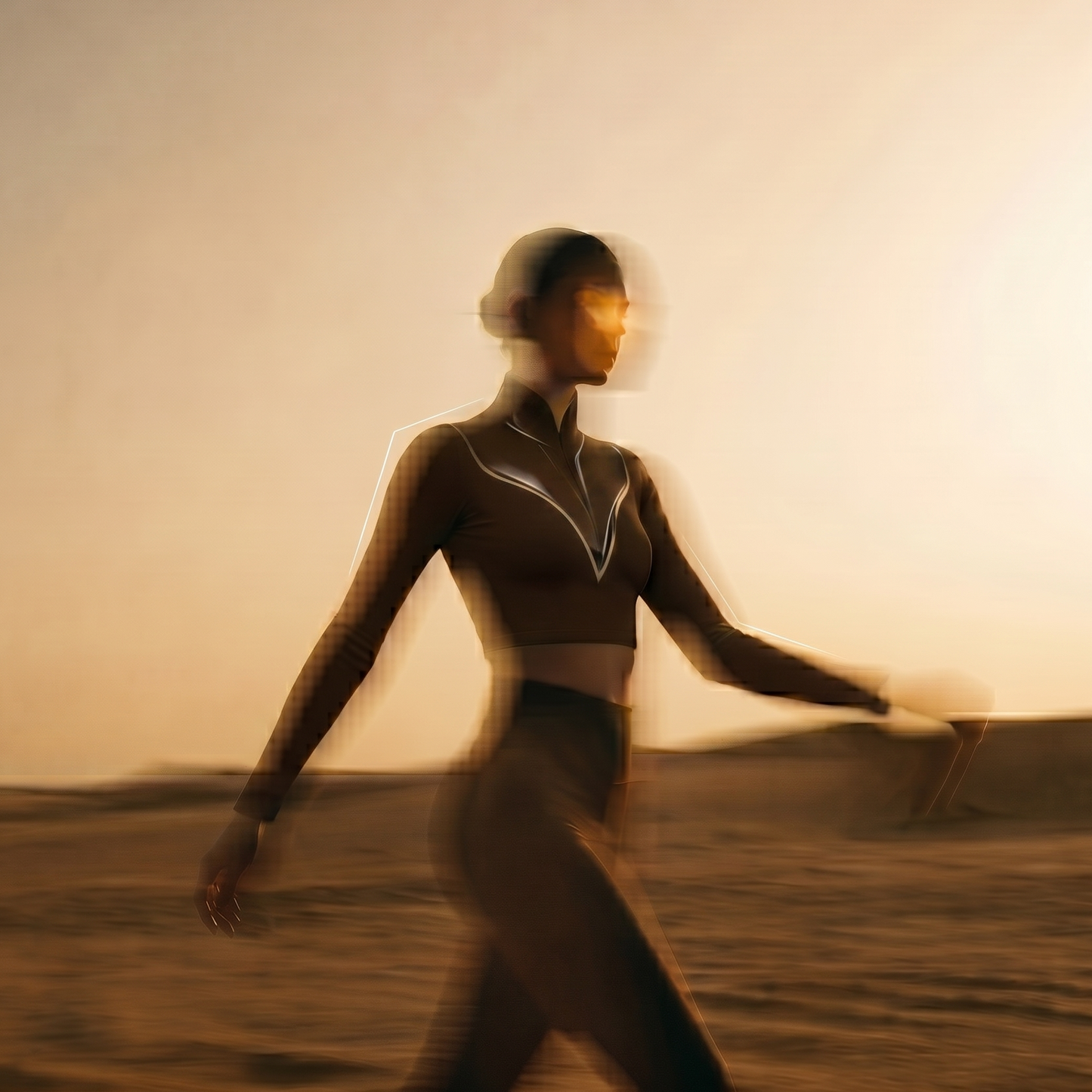 The Sovereign - Long Sleeve High Neck Crop Top